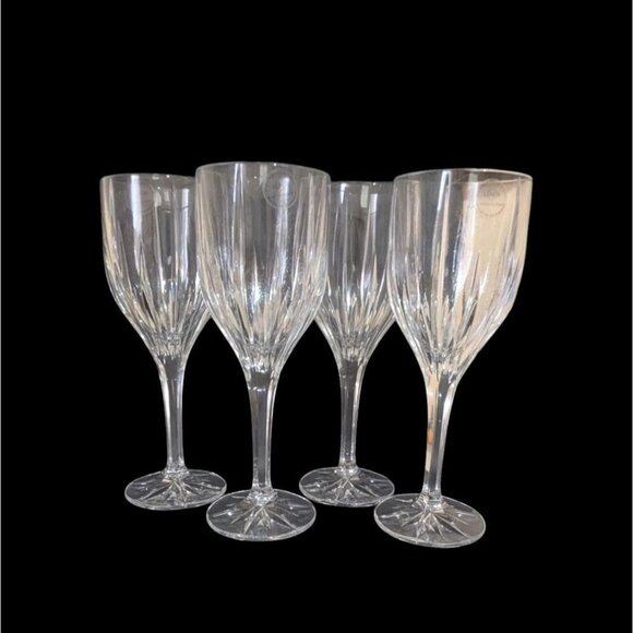 Lenox Starlight Crystal Wine water goblet Glasses Set Of 4 in box  10oz - Picture 2 of 10